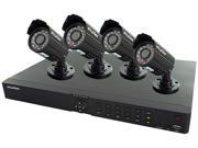 LaView LV-KD3484B Complete 8 CH HDMI Security DVR System w/ Easy DIY Four 520TVL Infrared Surveillance Cameras (No HDD) - Retail