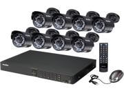 LaView LV-KD3468B Complete 16 CH HDMI Security DVR System w/ Easy DIY Eight 520TVL Infrared Surveillance Cameras (No HDD) - Retail