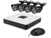 LaView LV-KD5184B Cube Series 8 CH Security DVR Cloud System w/ Easy DIY Four 600TVL Infrared Surveillance Cameras (No HDD)