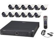 LaView LV KN996P1612A4 Premium IP Surveillance System 16 Channel NVR 12 x Full HD 1080P Day Night In Outdoor Cameras No HDD Included