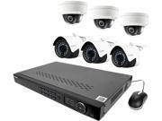LaView LV KND988P86D233 IP Security System 6 Cameras 8 Channel NVR 3 x HD 1080P Bullet and 3 x HD 1080P Wide Angle Dome Day Night In Outdoor Cameras No HD