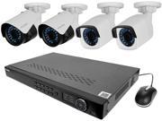 LaView LV KNT982A42W4 4 MP zoom HD 8 Channel NVR PoE IP Security System with 2pcs 4 MP 2688 x 1520 and 2pcs 2 MP 1920 x 1080 Bullet Camera No HDD Included