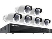 LaView 4MP 2688 x 1520P Full PoE IP Camera Security System 8 Channel H.265 NVR w 4K Output 6 x 4MP Full HD 2688 x 1520 In Outdoor IP Cameras No HDD Includ