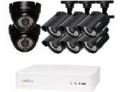 Q See QTH8 8AK 8 Channel AHD Surveillance DVR with 8 x 720P Day Night In Outdoor Security Cameras