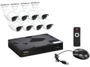 Q See 8 Channel PoE IP Surveillance System with 8 Full HD 1080p Cameras QT868 8BC