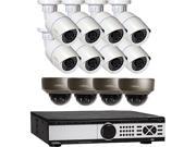 Q See 4 MP PoE IP Camera Security System 16 Channel NVR and 8 x 4 MP Full HD 2560 x 1440 pixels Day Night In Outdoor PoE IP Cameras Includes 4 Varifocal