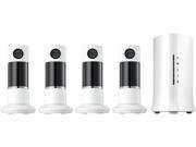 Home8 Twist HD Camera 4 Pack 720p HD Security Camera with 300 Degree Pan Motion Detection Night Vision and 2 Way Audio