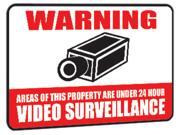DEFENDER 23002 12 x 18 Aluminum Video Surveillance Security Warning Sign with Reflective Coating