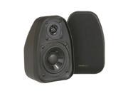 BIC America DV 32B 3.5 2 Way Compact Shielded Speakers Black Pair