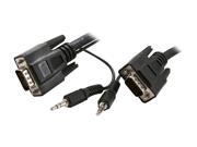 Rosewill RCW H9022 10 Foot VGA SVGA Male to Male Cable with 3.5mm Stereo Audio Connector