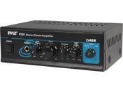 PyleHome PTA2 Mini Stereo Power Amplifier 2 x 40 Watt with AUX CD Mic Inputs