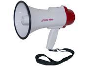 PYLE PMP30 White Professional Megaphone Bullhorn with Siren