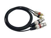 Pyle Model PPRCX05 5 ft. Dual Professional Audio Link Cable XLR Female to RCA Male
