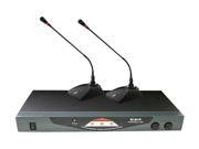 Pyle PDWM2150 Professional Dual Table Top VHF Wireless Microphone System