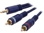 Cables To Go 40614 6 ft. Velocity One 3.5mm Stereo Male to Two RCA Stereo Male Y Cable