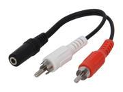 Cables To Go 40424 6 Value Series One 3.5mm Stereo Female To Two RCA Stereo Male Y Cable