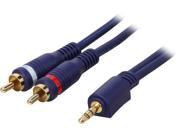 Cables To Go 40615 12 ft. Velocity One 3.5mm Stereo Male to Two RCA Stereo Male Y Cable