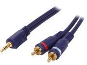 Cables To Go 40612 1.5 ft. Velocity One 3.5mm Stereo Male to Two RCA Stereo Male Y Cable