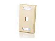 C2G 03710 One Port Keystone Single Gang Wall Plate