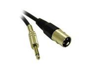 Cables To Go Model 40036 12 ft. Pro Audio XLR Male to 1 4in Male Cable