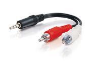Cables To Go 40421 6 Value Series One 3.5mm Stereo Male To Two RCA Stereo Male Y Cable