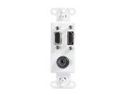 C2G 41031 HDMI, VGA and 3.5mm Audio Pass Through Wall Plate