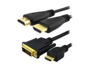 Insten 675366 10 ft. 10 FEET HDMI M M HDMI to DVI Cable for SONY PS3 HDTV