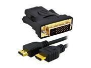 Insten 675449 6 Foot Gold HDMI Male Male Digital Audio Video HDTV Home Theater Cable HDMI Female to DVI Male D AD