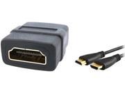 Insten 1044465 1 x HDMI F F Adapter 2 x 3ft High Speed HDMI Cable