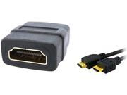 Insten 357087 50 ft. 2X High Speed HDMI Cable w 1X HDMI F F Adapter