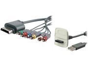 Insten 1647369 1X Premium Component HD AV Cable compatible with Microsoft Xbox 360 Xbox 360 Slim