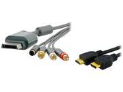 Insten Model 1926490 AV Composite and S Video Cable High Speed HDMI Cable M M For Microsoft Xbox 360 Xbox 360 Slim