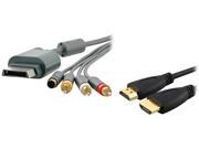 Insten Model 1926504 AV Composite and S Video Cable High Speed HDMI Cable M M For Microsoft Xbox 360 Xbox 360 Slim