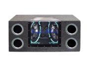 Pyramid Dual 10 1000W Bandpass Subwoofer w Neon Accent Lighting