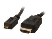HDM MICROBB3BK 3 ft. High Speed Micro HDMI to HDMI Cable with Gold Plated Connector