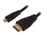 HDM MICROBB6BK 6 ft. High Speed Micro HDMI to HDMI Cable with Gold Plated Connector