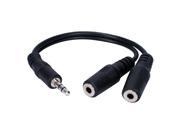 QVS CC400Y 6 3.5MM Mini Stereo Male to Two Female Speaker Splitter Cable