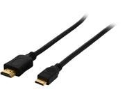 Coboc MINIHMEHMMM10BK 10 ft.Black Mini HDMI Type C to HDMI type A Male 32AWG High Speed HDMI w Ethernet Cable M M 1080P