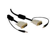 Tripp Lite P560 010 A Black 10 ft. M M DVI Dual Link TMDS Audio Cable DVI D M M 3.5mm M M