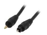 Link Depot Model TOS5 MINI 6 6 ft. OD 5.0mm Molded Type Optical 3.5mm Mini to Toslink Cable