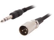 BYTECC Model MICPH 6 6 ft. MICPH 1 4 Stereo Microphone Plug to 3 pin XLR Male Cable