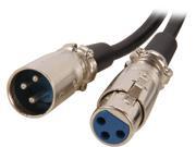 BYTECC Model XLR 3MF 3 ft. 3 pin XLR Male to 3 pin XLR Female Microphone Cable