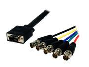 Comprehensive VGA15P 5BJ 1HR 1 ft. HD15 to 5 BNC Cable PRO