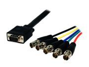 Comprehensive VGA15P 5BJ 6INHR 6 HD15 to 5 BNC Cable PRO