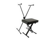 World Tour WOR SXKB PK Single X Keyboard Stand Deluxe Bench Package