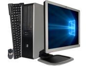 HP Desktop Computer DC7800 SFF 19 LCD Core 2 Duo E6550 2.33 GHz 4 GB DDR2 160 GB HDD Windows 10 Pro