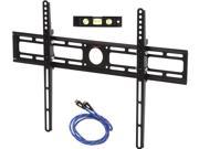 Rosewill RHTB 14003 32 70 LCD LED TV Lockable Tilt Wall Mount with 6 ft. HDMI cable bubble level Max load 99 lbs. Black compatible with Samsung Vizio S