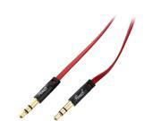 Rosewill RAC 3RE â€“ 3 Foot 3.5mm Flat Audio Cable Red