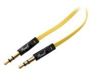 Rosewill RAC 6YL 6 Foot 3.5mm Flat Audio Cable Yellow