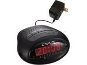 Craig 0.6 inch Dual Alarm Clock Digital PLL AM FM Radio with Bluetooth Wireless Technology CR41483